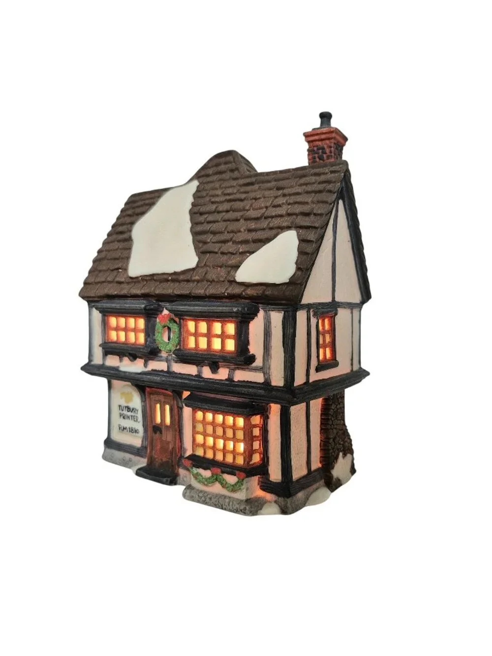 Department 56 Tutbury Printer 55689 Heritage Dickens Village Porcelain 1990 Box